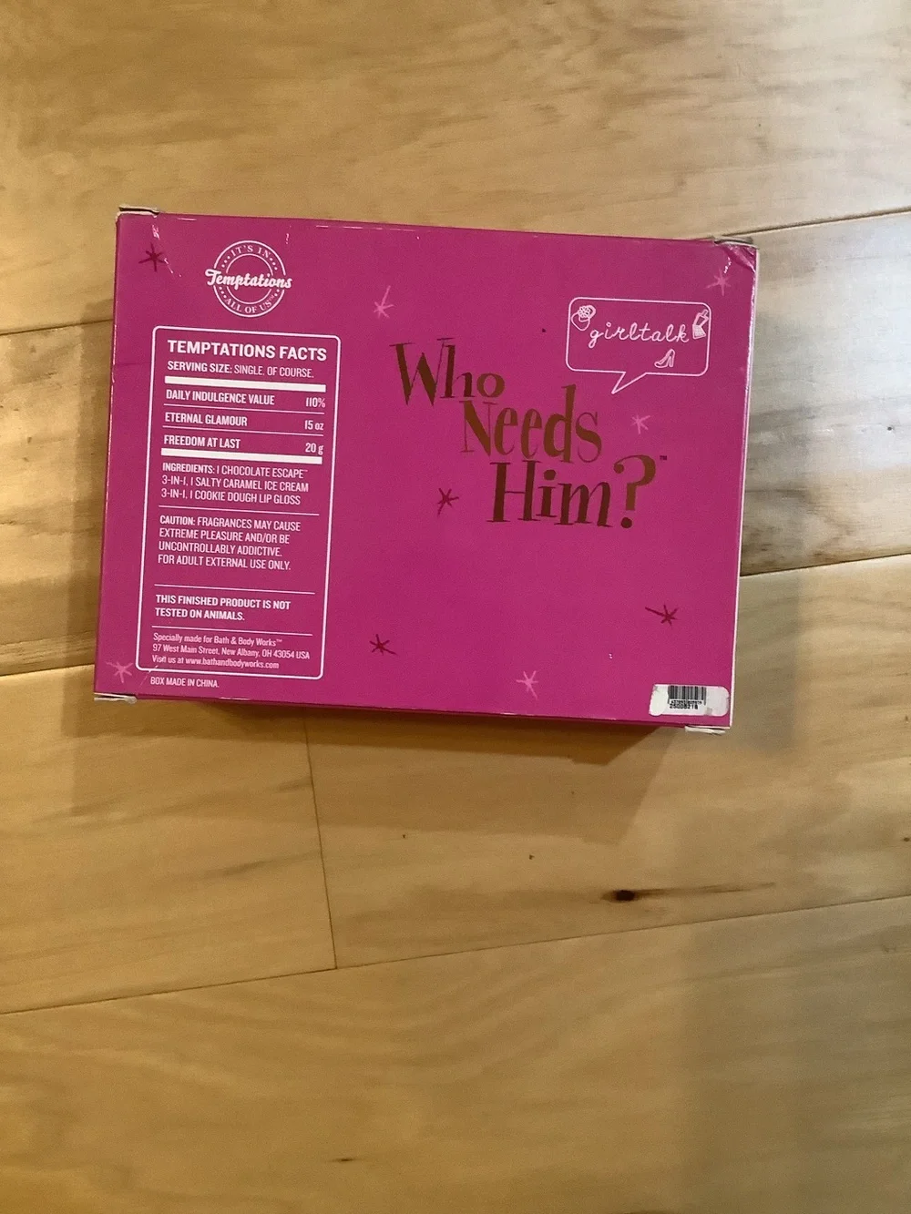 Bath & Body Works Temptations “Who Needs Him?” 3 Piece Kit